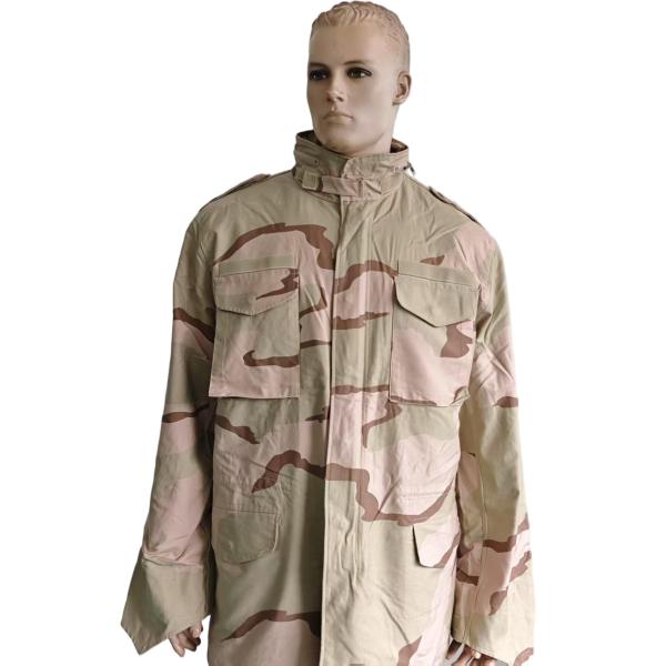 Durable Camo Battlefield Jacket With Stand Up Collar Warm Waterproof Camouflage Hooded Cotton Padded Military Jacket
