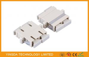 China PBT White Plastic MM DX Fiber Optic Adapter / Coupler , SC Duplex Adapter on sale