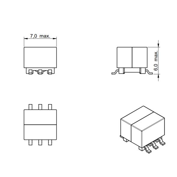 760301103 Gate Drive Transformer For Signal And Power Application