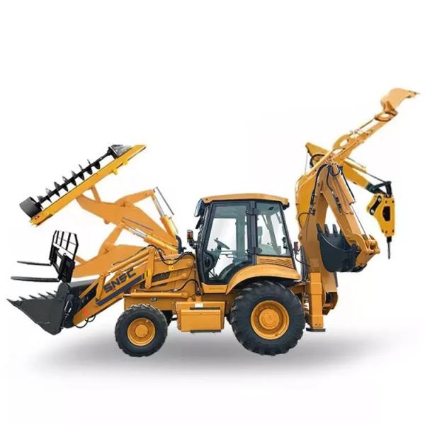 Front End Loader Backhoe 4X4 2.5 Ton Mini Payloader Joystick Tractor Mini Retroexcavadora Back Hoe Loader Excavator