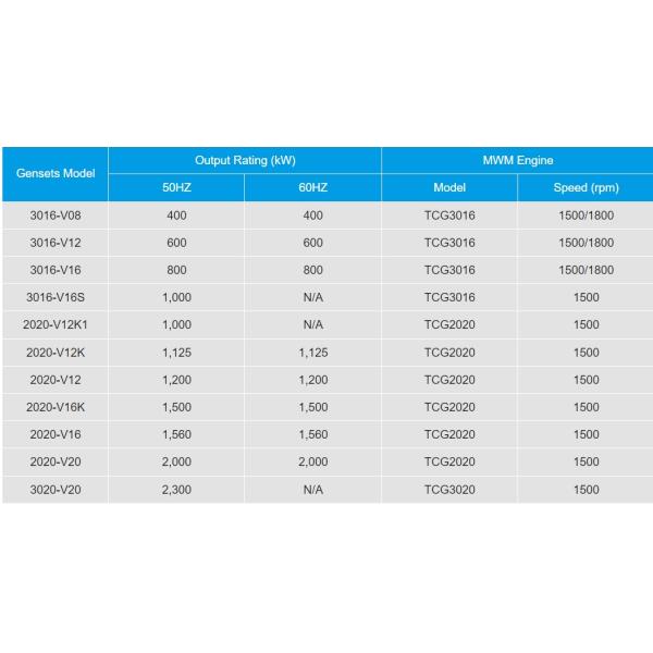 TCG2020 MWM Gas Generator Set High Speed Gas Powered Generator