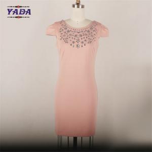 Quality Sexy backless bodycon slim fit ladies high fashion dress casual wear dresses plus size women clothing with crystal beaded wholesale