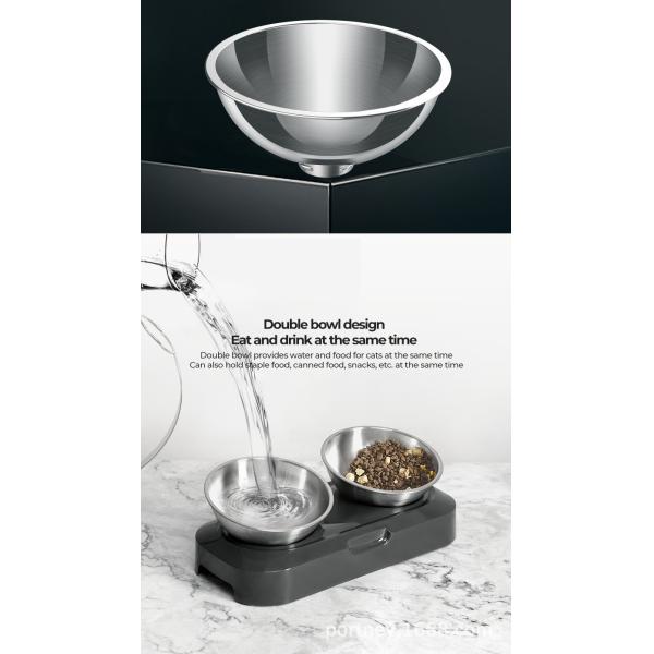 Pet Food Dog Feeder With Stainless Steel Bowl Raised Dog Bowls Non Spill Dog Bowl