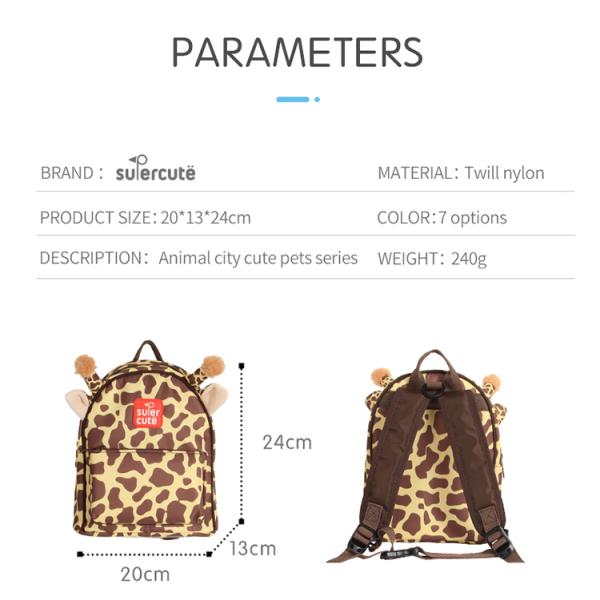 Superctue Schoolbags Waterproof Animal City Children's School Backpack Back to School Children Bags