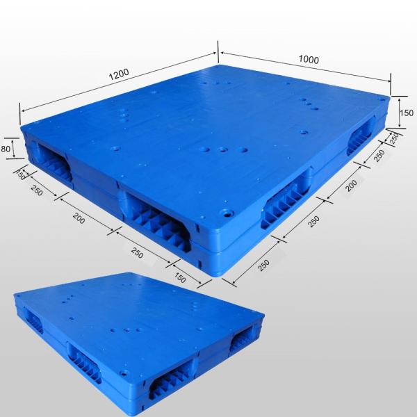 MY TEST 1210A HDPE storage euro plastic pallet Double faced stackable plastic pallets