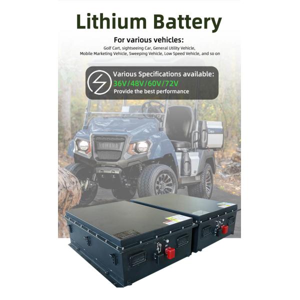 Club Car Golf Cart Lithium Battery 125Ah 51.2V LiFePO4 Battery 4000 Times Cycle Life