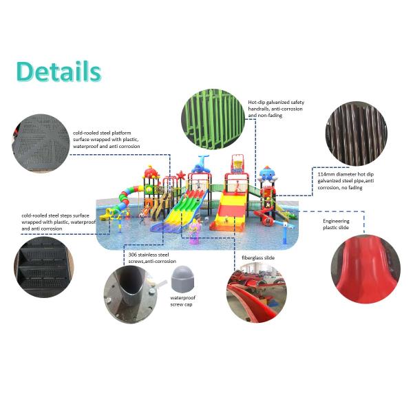 Factory Water Playground Equipment Outdoor Water Park Equipment Fiberglass Plastic Kids Slide