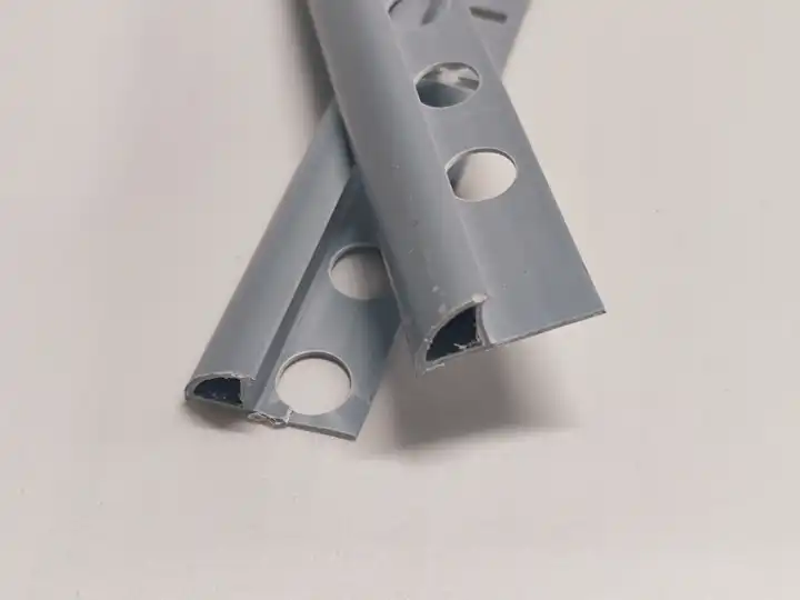 Corner Aluminium Tile Strip Custom PVC Plastic Strip Tile Trim Fireproof