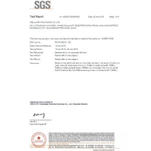 WELLMARK PACKAGING CO.,LTD. Certifications