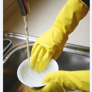 Quality Excellent Grip Anti Detergent 300mm Dish Cleaning Gloves M50g wholesale