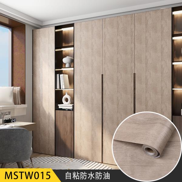 Wood Grain Self-Adhesive PVC Vinyl Wall Panels Modern Style Wallpaper Contact Paper for Door Stickers