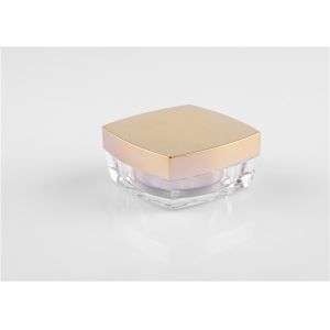 China Double Wall 50g Square Acrylic Cream Jar Cosmetic Package Container on sale