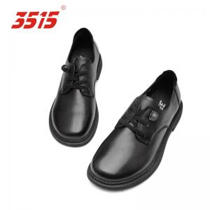 Quality 3515 British Lace Up Leather Shoes PU Insole Black Leather Dress Shoes wholesale