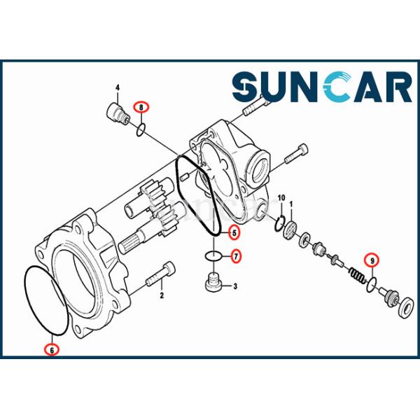 VOE14552778 Gear Pump Seal Kit For SUNCARVO.L.VO Excavator EC140D