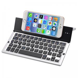 China Folding Keyboard Portable Foldable Wireless Bluetooth Keyboard Aluminum Alloy Housing for iPhone,iPad,Tablet,Laptops on sale