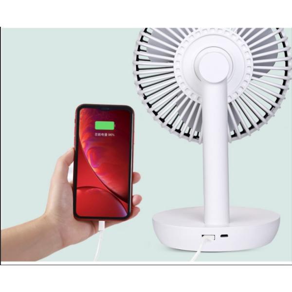 Portable Rechargeable Air Circulator Table Fan Charging your Phone