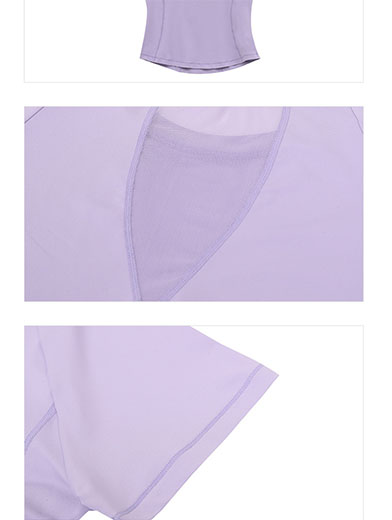 Summer Mesh Stitching Yoga Short Sleeve Nylon Sports Fitness T Shirt Women