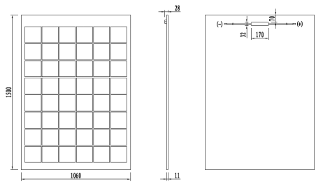 230W BIPV Solar Tiles , High Strengthen Mono PV Module With Laminated Glass