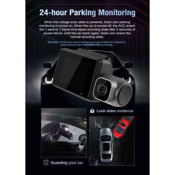 3Channel Dashcam Wifi 4k 2Inch IPS 4g ADAS Mirror Blackbox