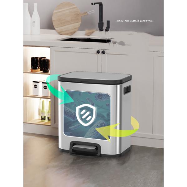 Golden 20 Liters High Quality Stainless Steel Bucket Metal Ashytray Litter Metal 20 Litre Bins with Handle Bin