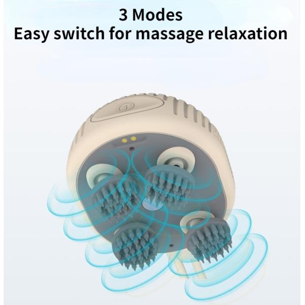 Electric Silicone Head Massager Machine Vibration Head Massager Scalp Massager