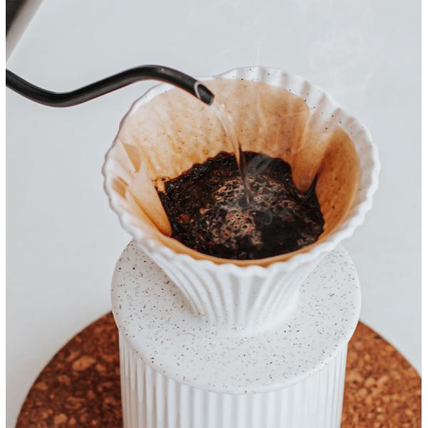 Straight Ceramic Reusable Hand Brew Coffee Filter Cup Convenient For Office And Home