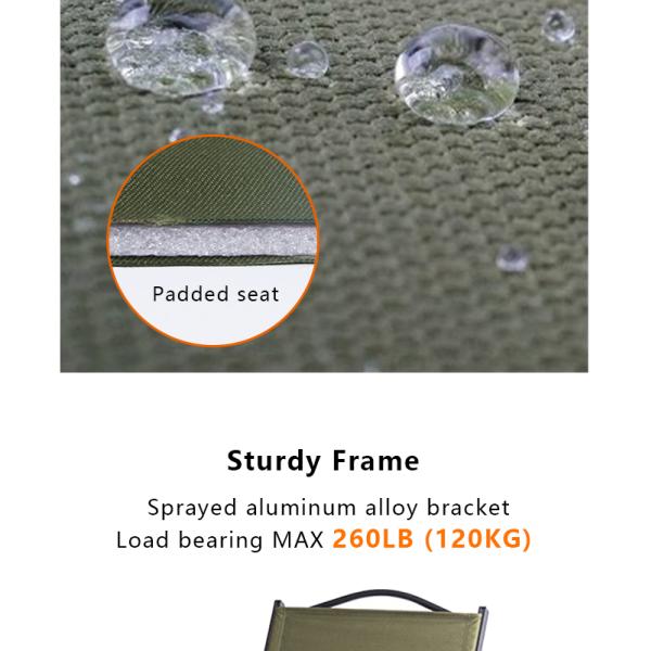 Chair in use during outdoor camping