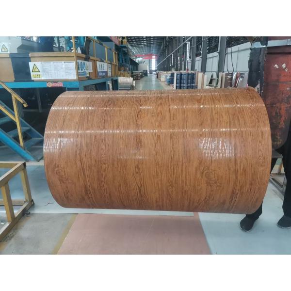 Wall Cladding Interior Decoration Wood Grain Steel Coils Pre-Painted Galvanised Steel Coil Z180 PE 15 Years Warranty