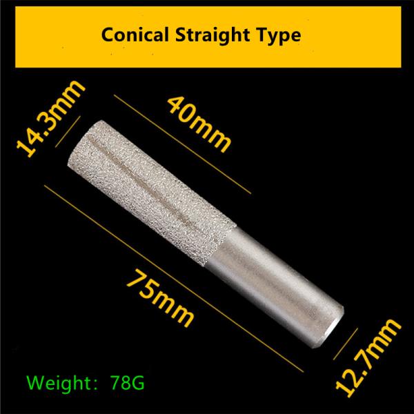 Electroplated Brazed Diamond Tools , Stone Carving Diamond Grinder Drill Bit