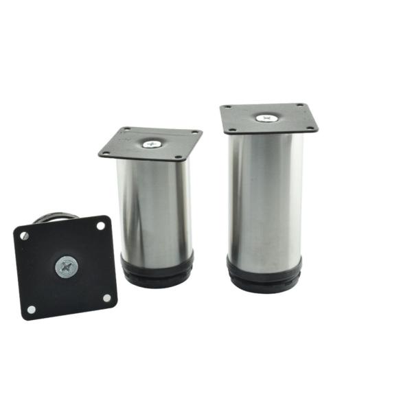 300mm Stainless Steel Adjustable Cabinet Feet Silver Polished Chrome Furniture Legs