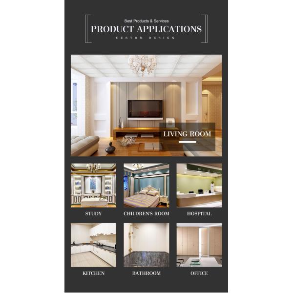 Waterproof Interior Ceiling Bamboo Fibre Pvc Wood Wall Panels for Design Home Decor