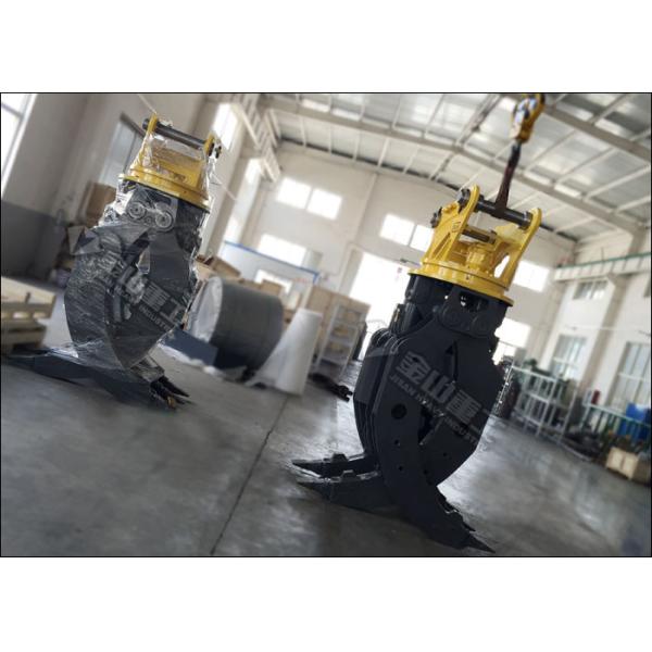 Heavy Duty Hydraulic Log Grapple Double Cylinders For 30 Ton Excavator Volvo EC290 EC360