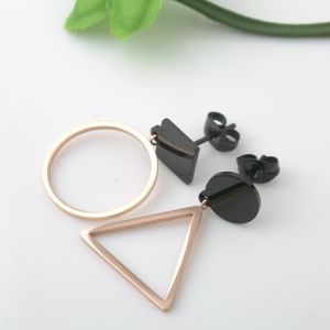 Fashion Lady Stainless Steel Geometry Ear Stud Earring , Gold Asymmetric