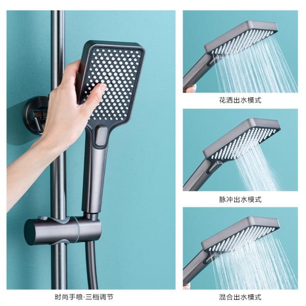 Wall Mounted Rainfall Shower System Hot And Cold Constant Temperature