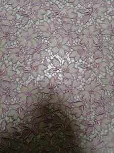Quality Pink Floral Laser Cut 125CM Embroidered Lace Fabric For Women