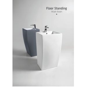 Quality Floorstanding Restaurant Bathroom Sanitary Ware Full Pedestal Sink Hand Wash 500mm wholesale