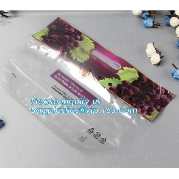 Slider Zipper Locking Bags, 3 Mil Slider Lock Plastic Bags, slider zipper lock bag grape bag for fruit and vegetable pac