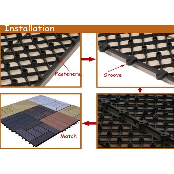 Wood Plastic Composite Easy install Home-decorating DIY Decking Tiles