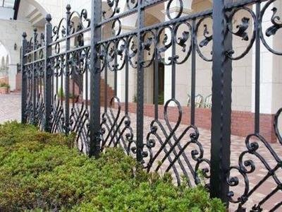 Wrought Iron Balcony Railing Hot Dipped Galvanized Steel Tube Material