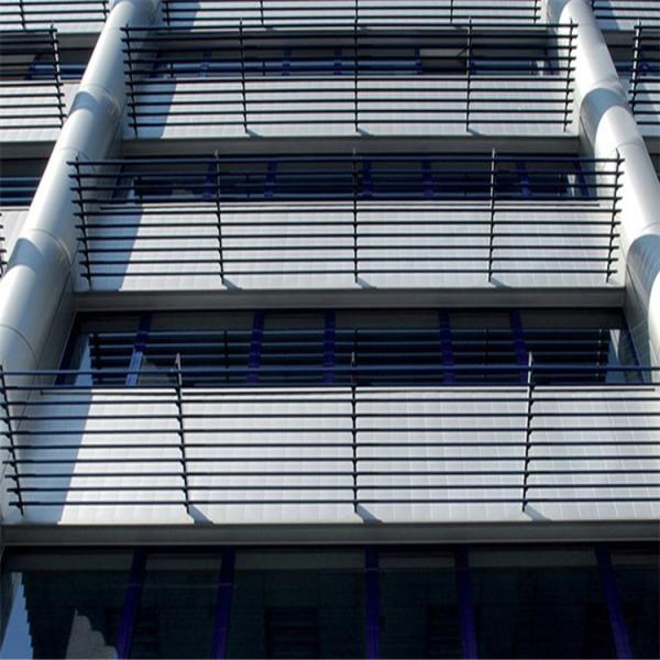 85mm Aluminum Sun Louver Breathable External Sun Blinds Powder Coated