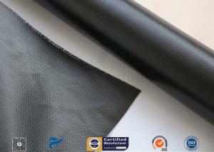 Quality 0.45mm Black Silicone Coated Thermal Insulation Fiberglass Fabric 8H Satin Weave wholesale