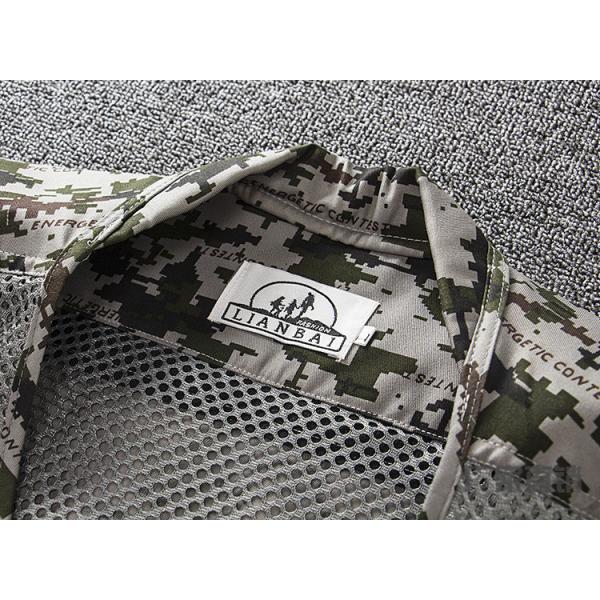 Hot Sale Outdoor Men's Photography Vest Camouflage Utility Mesh Vest Multi-pocket Fishing Men Leisure Mesh Vest