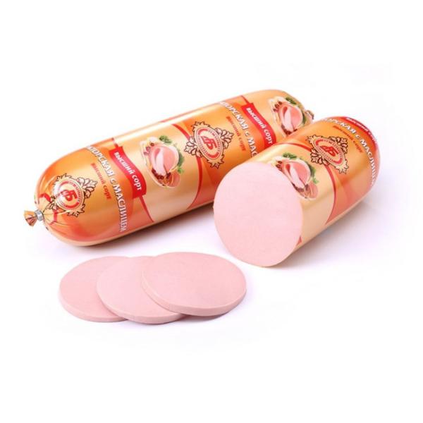 OEM Logo Printed Food Grade Steam Cooking Sausage Casing For Meat