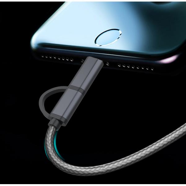 2 In 1 Data Transfering And Charging Magnetic Micro Data Cable For Iphone 6s 7 8 X