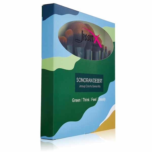 Jessup 9pcs Basic Makeup Brushes Set Trekking Green Color