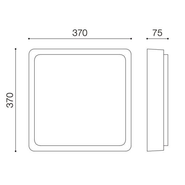 Square LED Bulkhead Light 10W 20W 30W Bulkhead Wall Light IP54 Rated