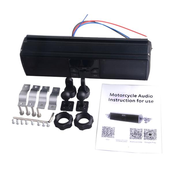 Small 20hz-20khz 10w Motorcycle Audio System APP Control With LED Display