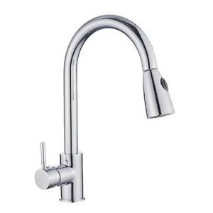 Quality Bathroom Brushed Nickel Kitchen Sink Faucet Pull Out Mixer Taps Wet Sink Bar Faucets wholesale