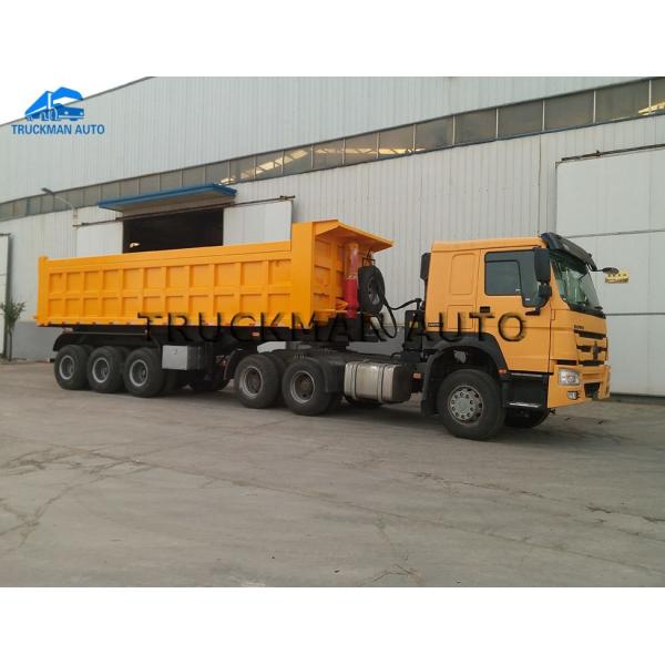 50 Tons Tipper Dump Semi Trailer 30-45m3 Volume For Transport Sand Stone