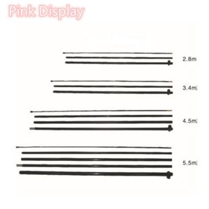 Quality Anodizing Surface Pink Display 3m Vertical Flag Pole wholesale